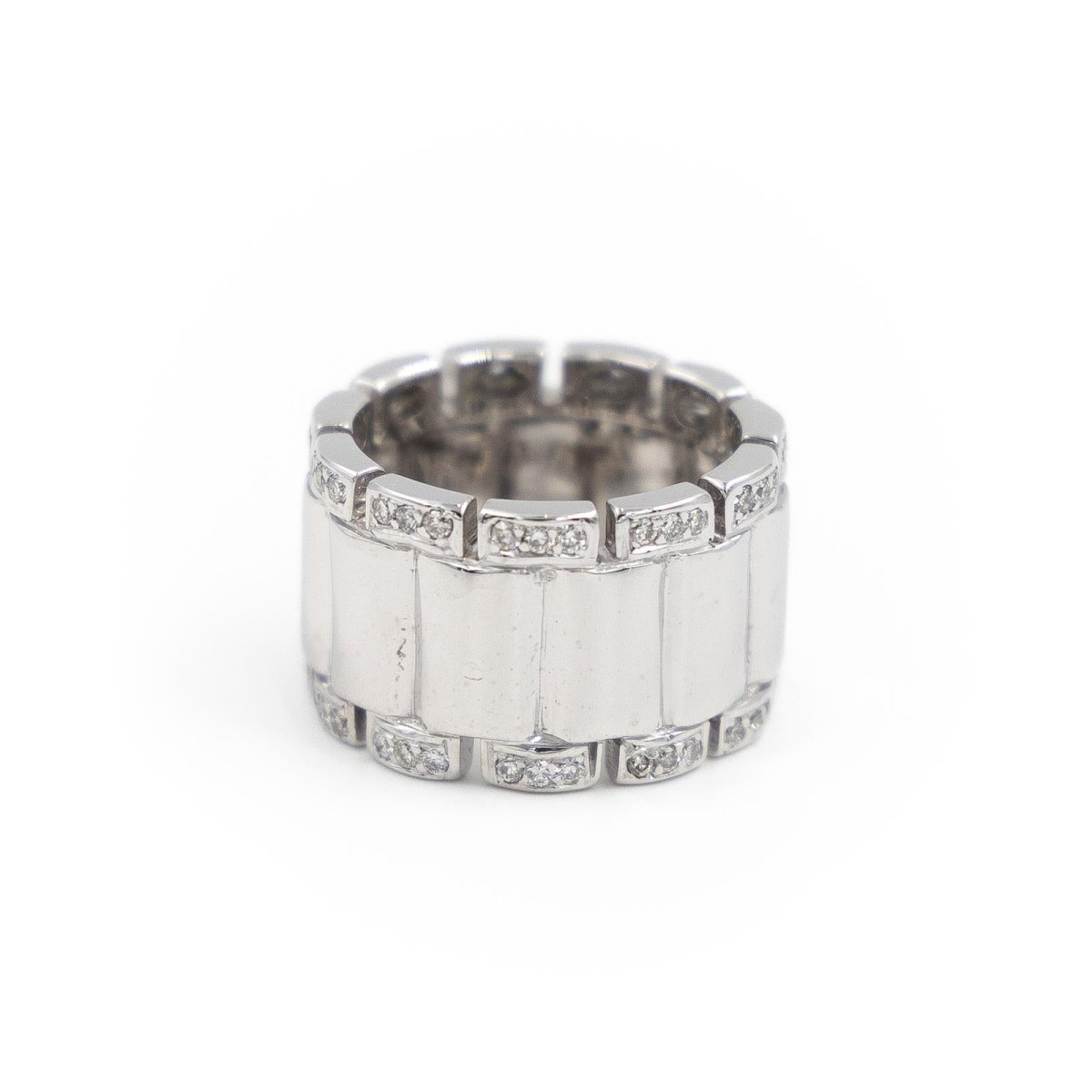 Bague Bandeau en or blanc et diamants - Castafiore