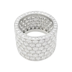 Bague bandeau en or blanc et diamants - Castafiore