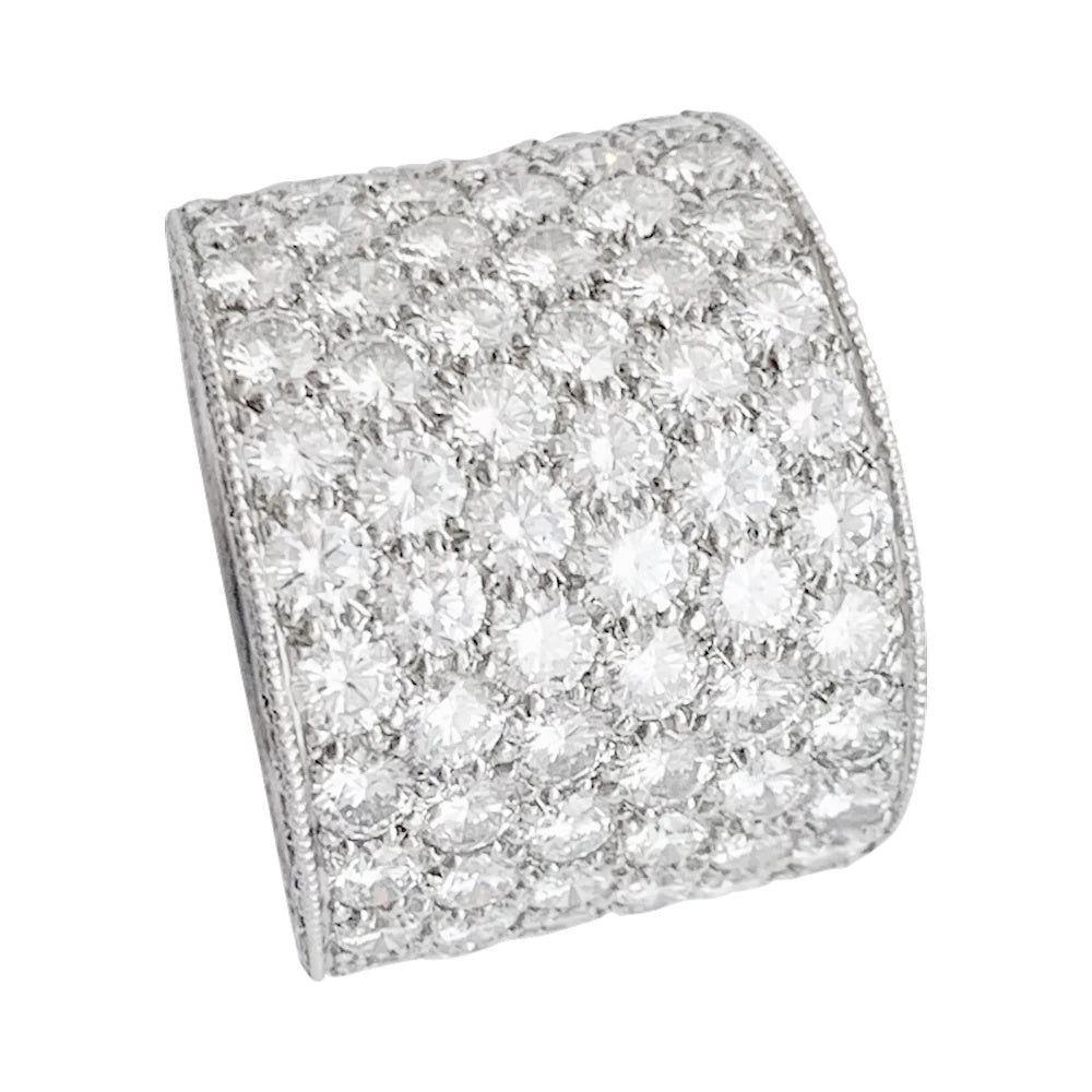 Bague bandeau en or blanc et diamants - Castafiore