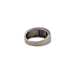 Bague Bandeau en or blanc et iolite