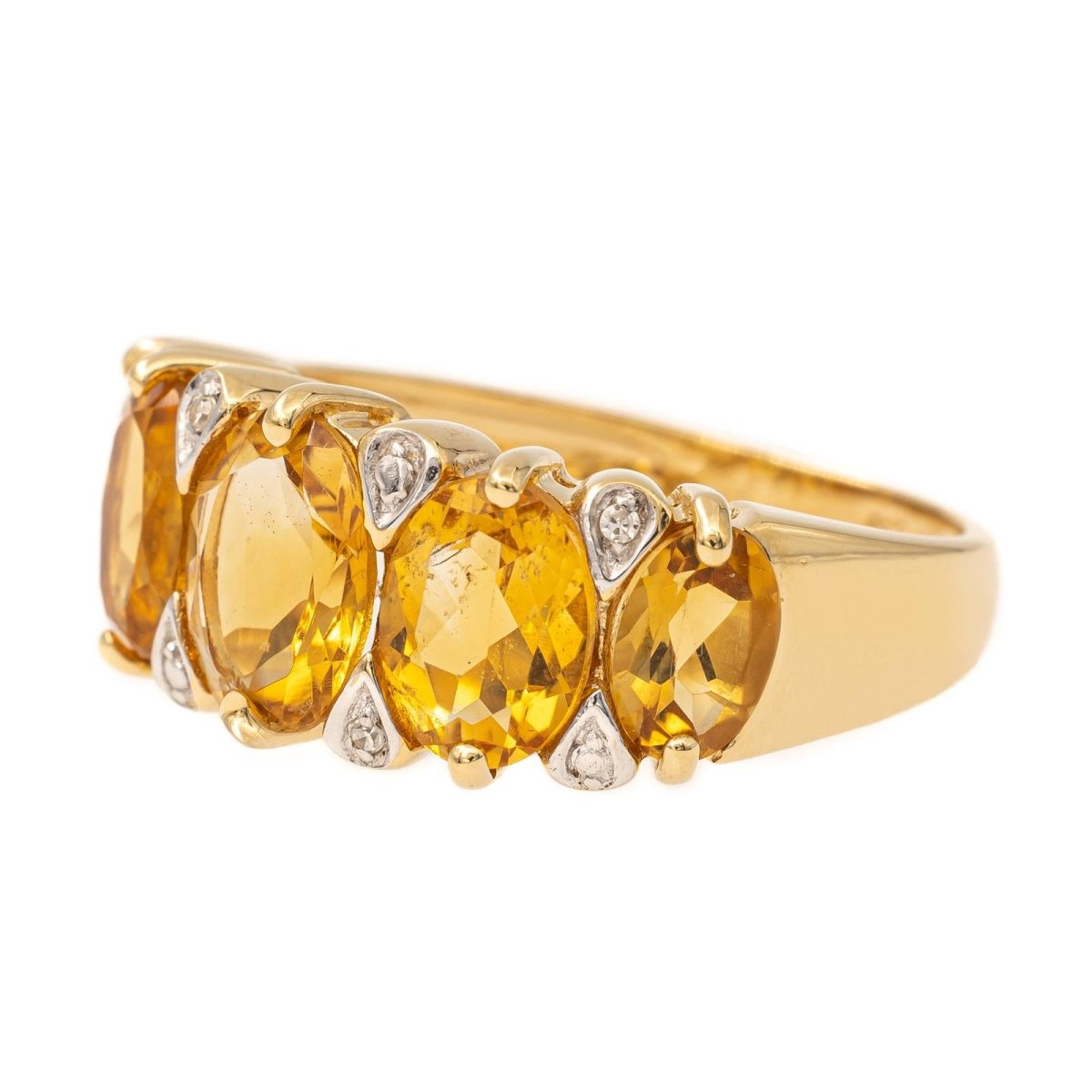 Bague Bandeau en or jaune et citrine - Castafiore