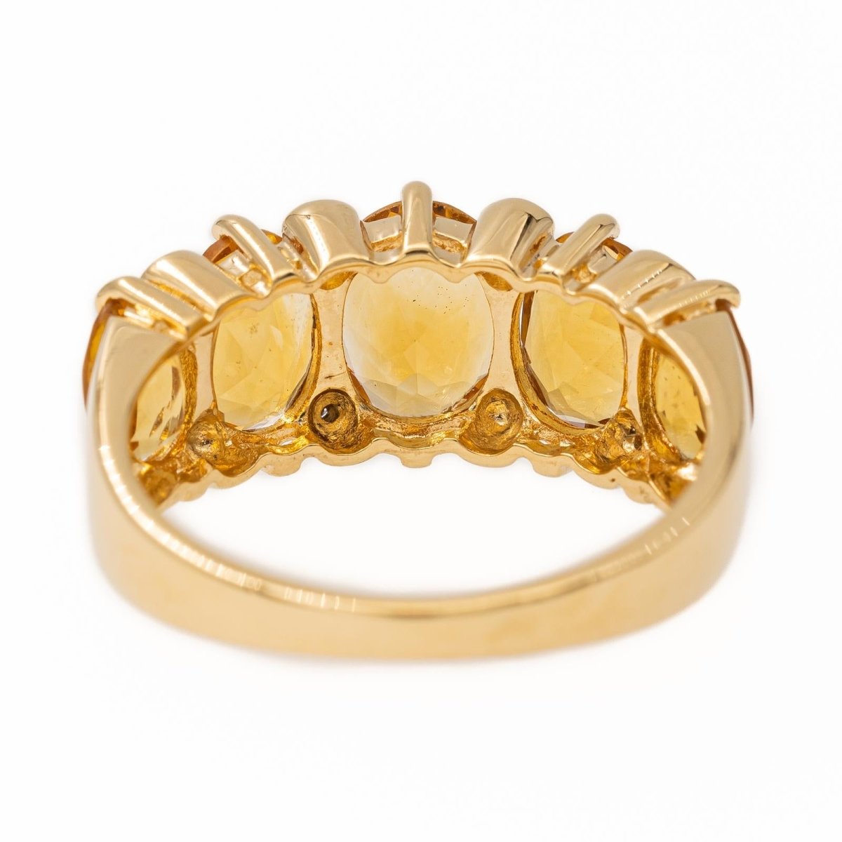 Bague Bandeau en or jaune et citrine - Castafiore