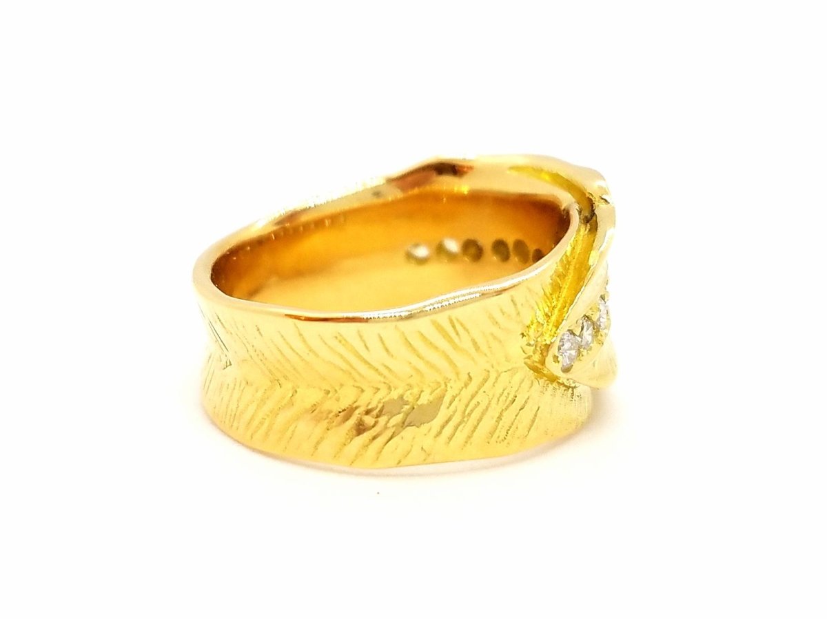 Bague Bandeau en or jaune et diamant - Castafiore