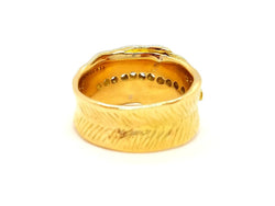 Bague Bandeau en or jaune et diamant - Castafiore