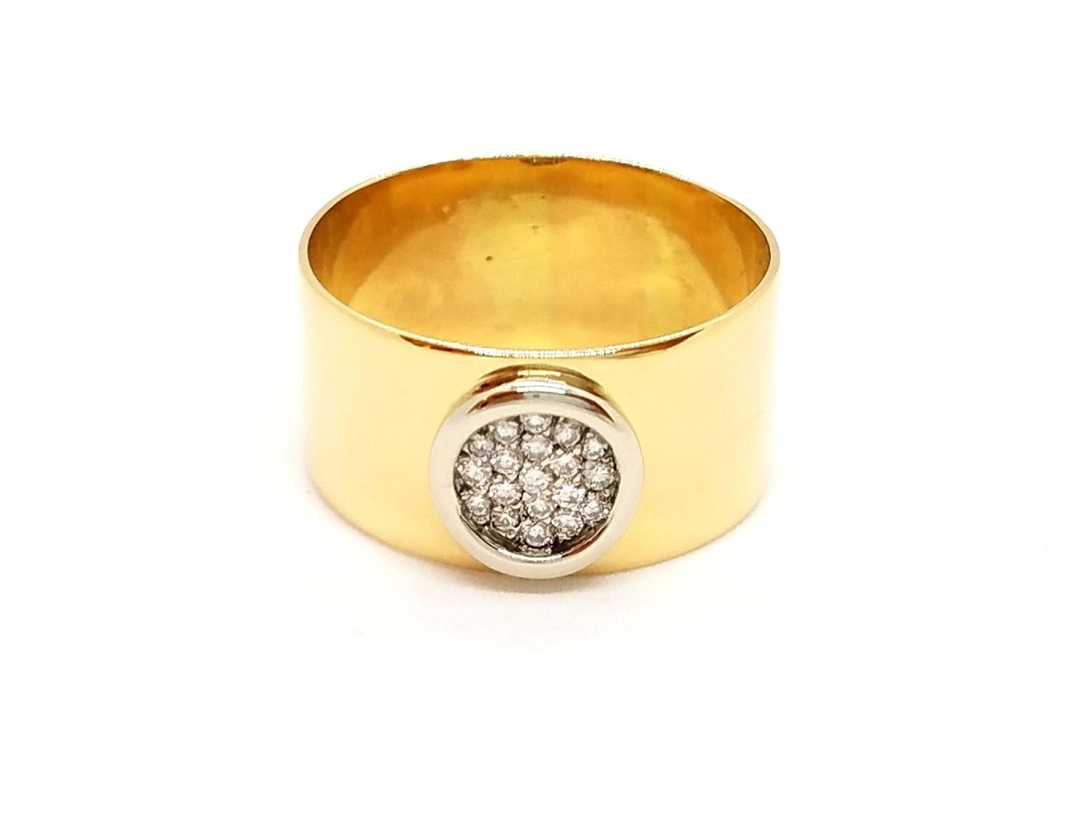 Bague Bandeau en or jaune et diamants - Castafiore