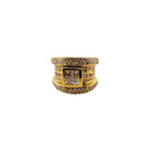 Bague Bandeau en or jaune et diamants - Castafiore