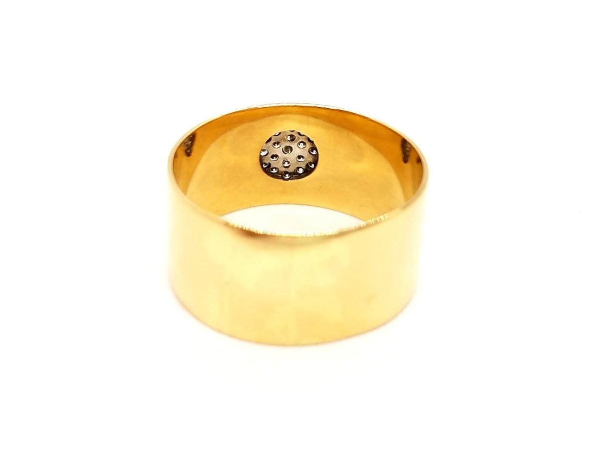 Bague Bandeau en or jaune et diamants - Castafiore
