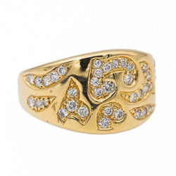 Bague Bandeau en or jaune et diamants - Castafiore