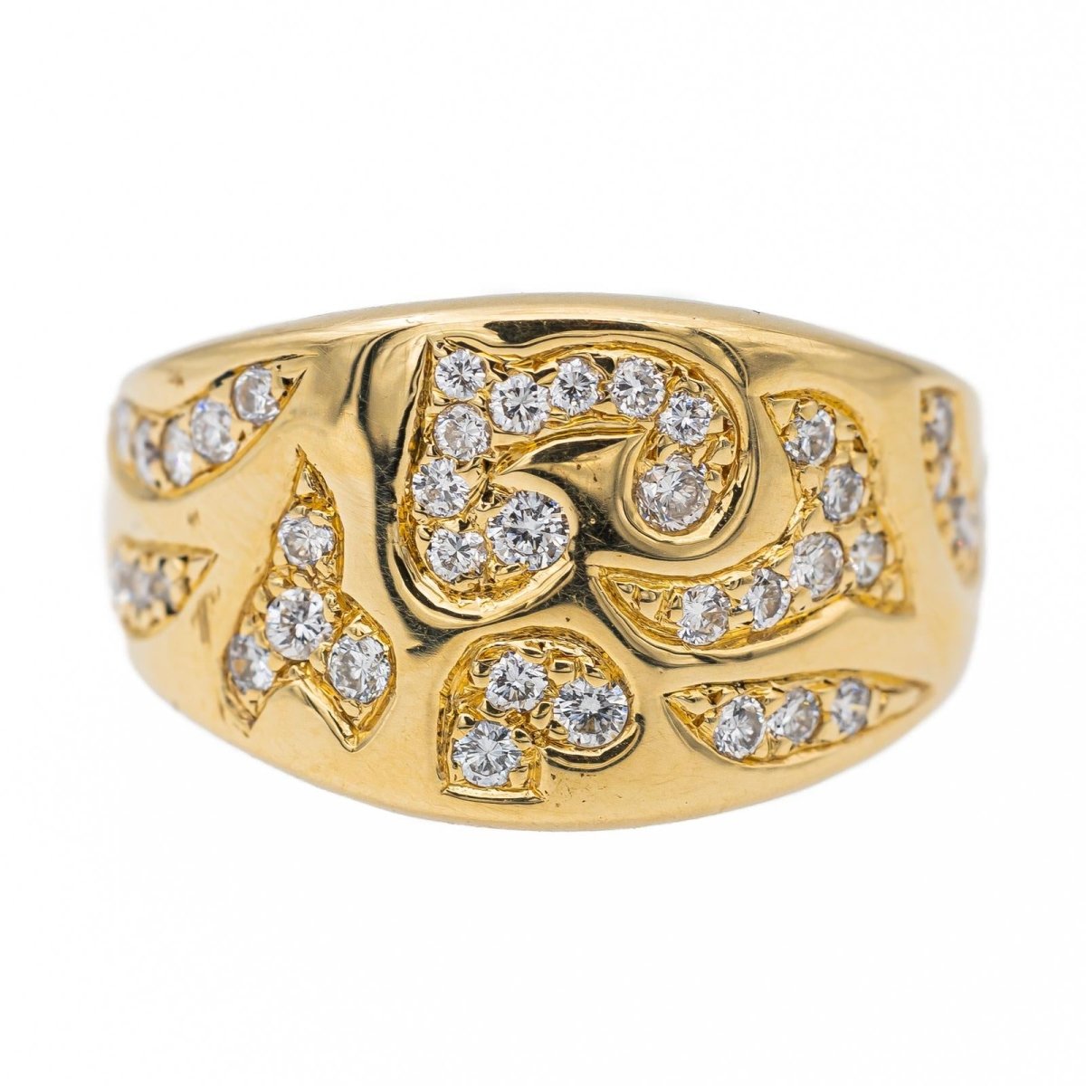 Ring Yellow gold headband diamond Castafiore