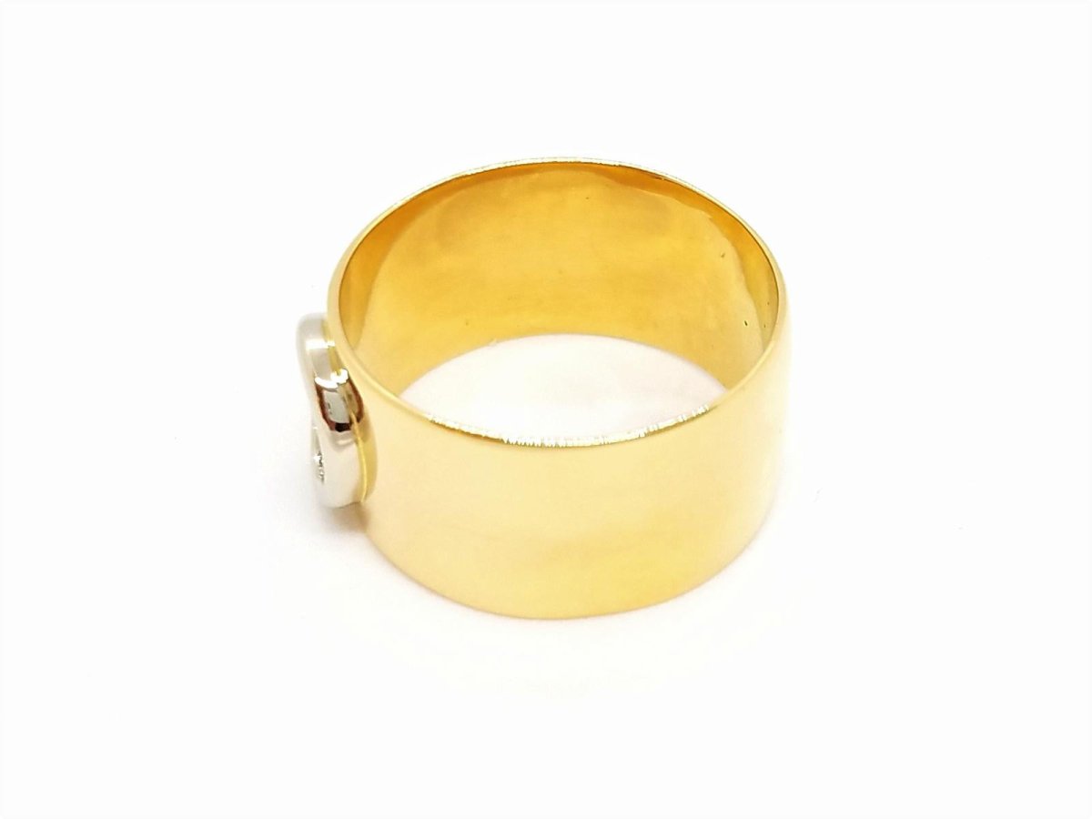 Bague Bandeau en or jaune et diamants - Castafiore