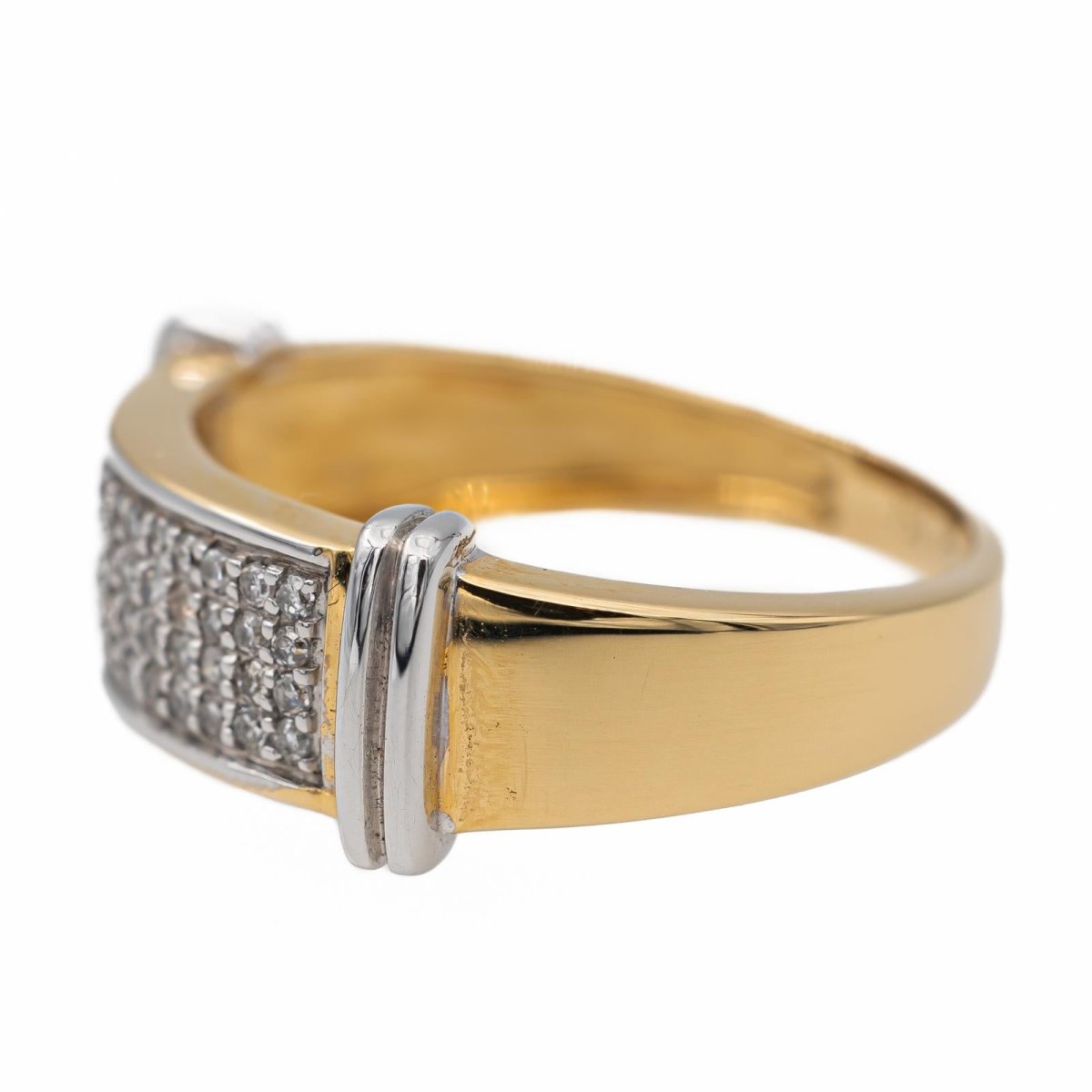 Bague Bandeau en or jaune et diamants - Castafiore