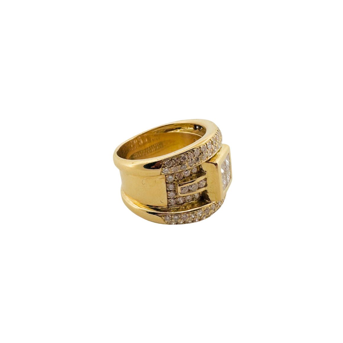 Bague Bandeau en or jaune et diamants - Castafiore