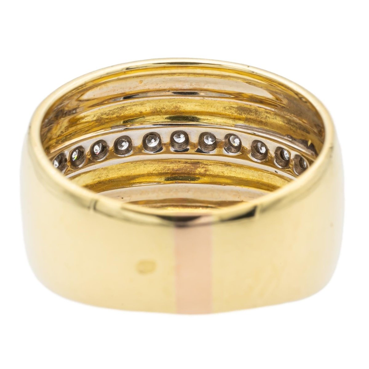 Bague Bandeau en or jaune et diamants - Castafiore