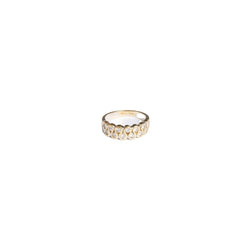 Bague Bandeau en or jaune et diamants - Castafiore