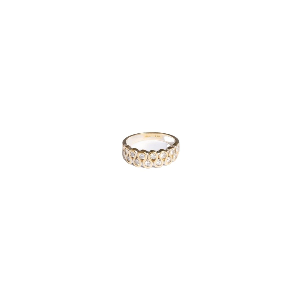 Bague Bandeau en or jaune et diamants - Castafiore