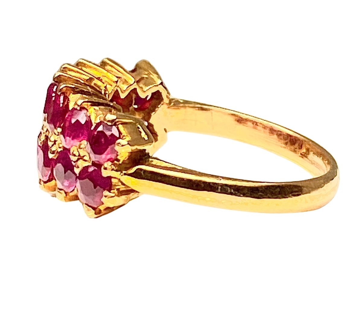 Bague Bandeau en or jaune et rubis - Castafiore