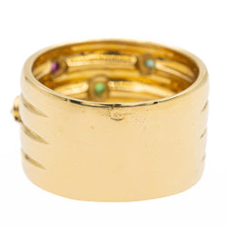 Bague Bandeau en or jaune et rubis - Castafiore