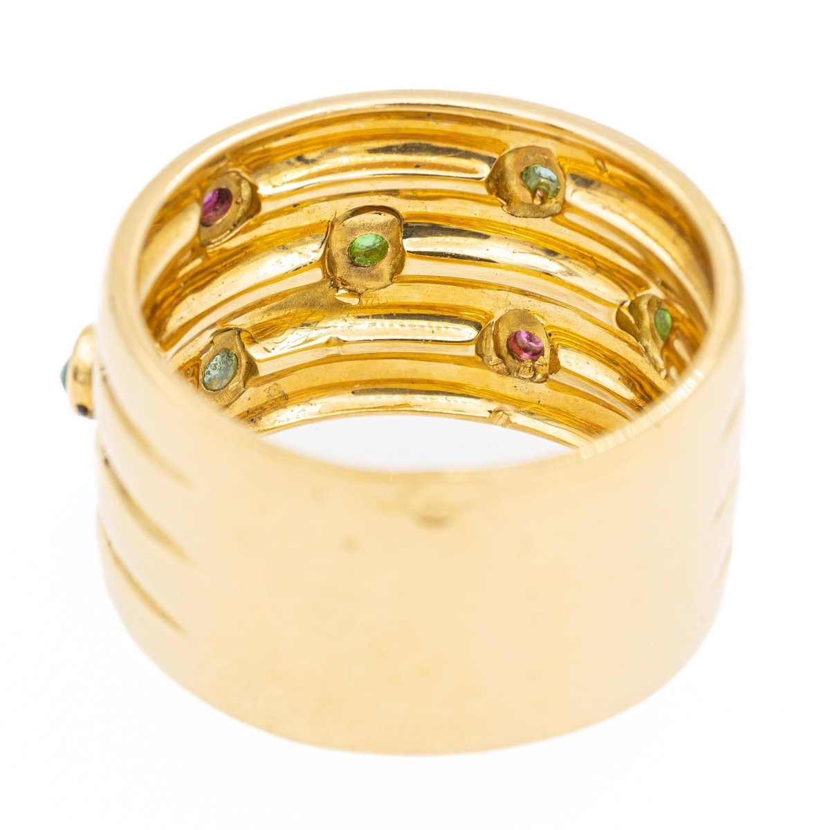 Bague Bandeau en or jaune et rubis - Castafiore
