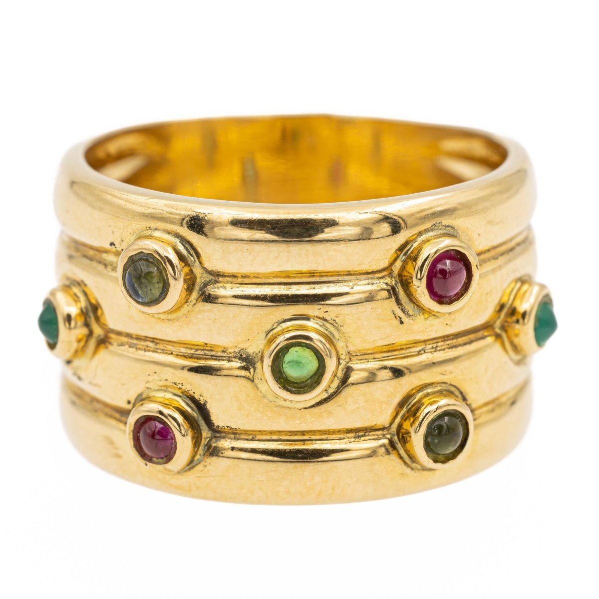 Bague Bandeau en or jaune et rubis - Castafiore