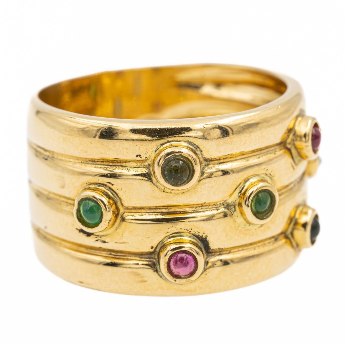Bague Bandeau en or jaune et rubis - Castafiore