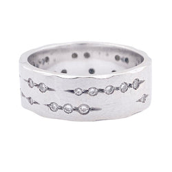 Bague Bandeau H.STERN "Code" en or blanc et diamants - Castafiore
