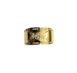 Bague Bandeau MAUBOUSSIN "Étoile divine" en or jaune et diamants - Castafiore