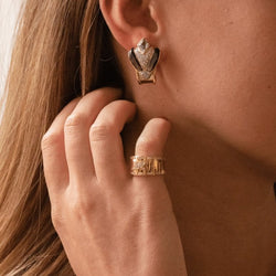 Bague Bandeau MAUBOUSSIN "Étoile divine" en or jaune et diamants - Castafiore