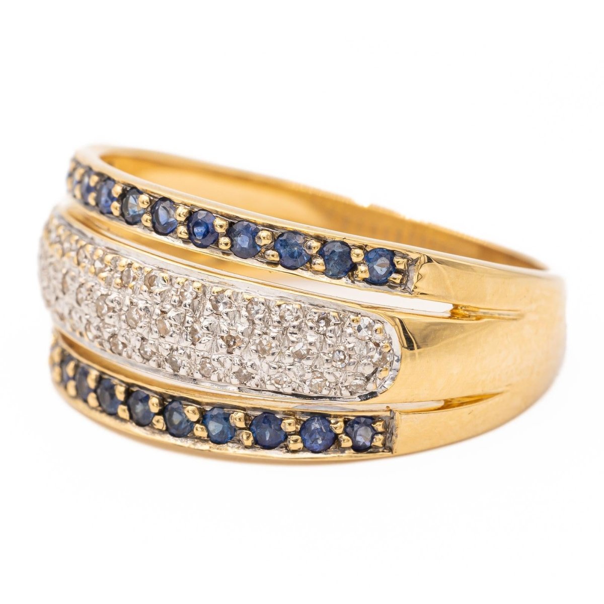 Bague Bandeau Or jaune Diamant - Castafiore
