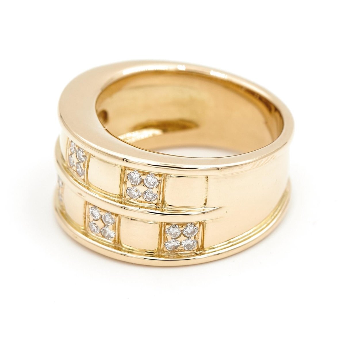 Bague Bandeau Or jaune Diamant - Castafiore