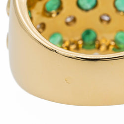 Bague Bandeau Or jaune Emeraude - Castafiore