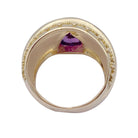 Bague Bandeau or jaune et améthyste - Castafiore