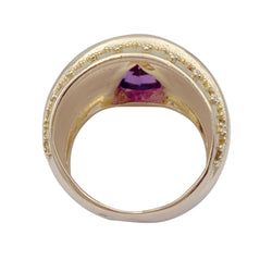 Bague Bandeau or jaune et améthyste - Castafiore