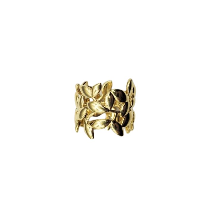 Bague Bandeau PALOMA PICASSO pour TIFFANY & CO. "Olive Leaf" en or jaune - Castafiore