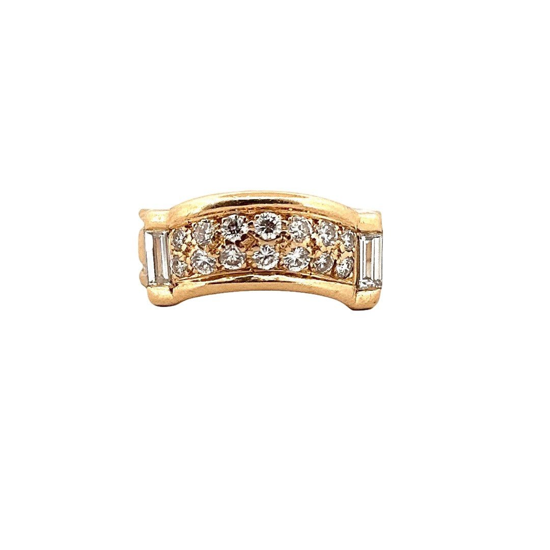 Bague Bandeau PIAGET en or jaune et diamants - Castafiore