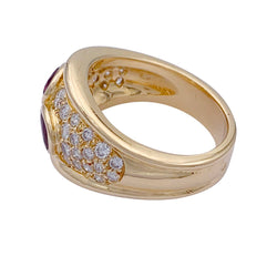 Bague bandeau rubis et diamants - Castafiore