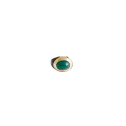 Bague BOUCHERON en or jaune, Cabochon chrysoprase - Castafiore