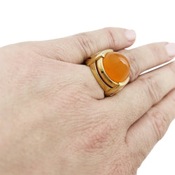 Bague BOUCHERON or jaune et cornaline - Castafiore