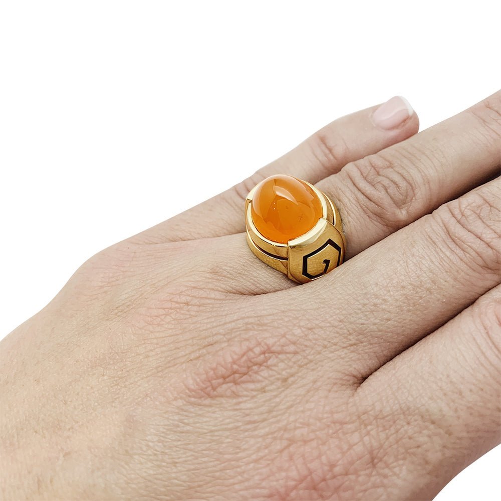 Bague BOUCHERON or jaune et cornaline - Castafiore