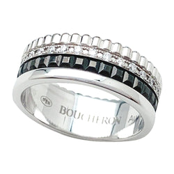 Bague Boucheron, "Quatre Black Edition", en or blanc, diamants - Castafiore