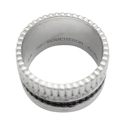 Bague Boucheron, "Quatre Black Edition Large", en or blanc, diamants - Castafiore