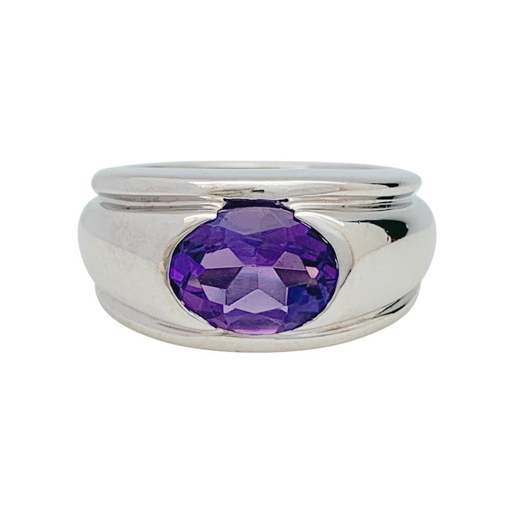 Bague BOUCHERON "Roxane", or blanc améthyste - Castafiore