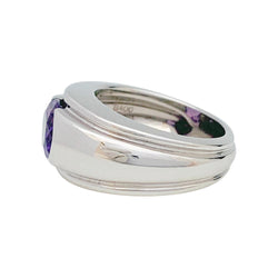 Bague BOUCHERON "Roxane", or blanc améthyste - Castafiore