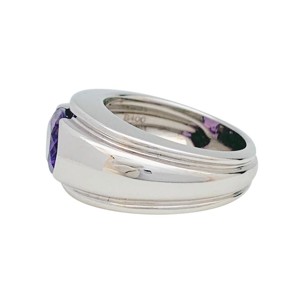 Bague BOUCHERON "Roxane", or blanc améthyste - Castafiore