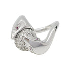 Bague Boucheron, "Trouble", or blanc, diamants - Castafiore