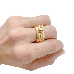 Bague Boucheron, "Zip", or jaune 750/000 - Castafiore