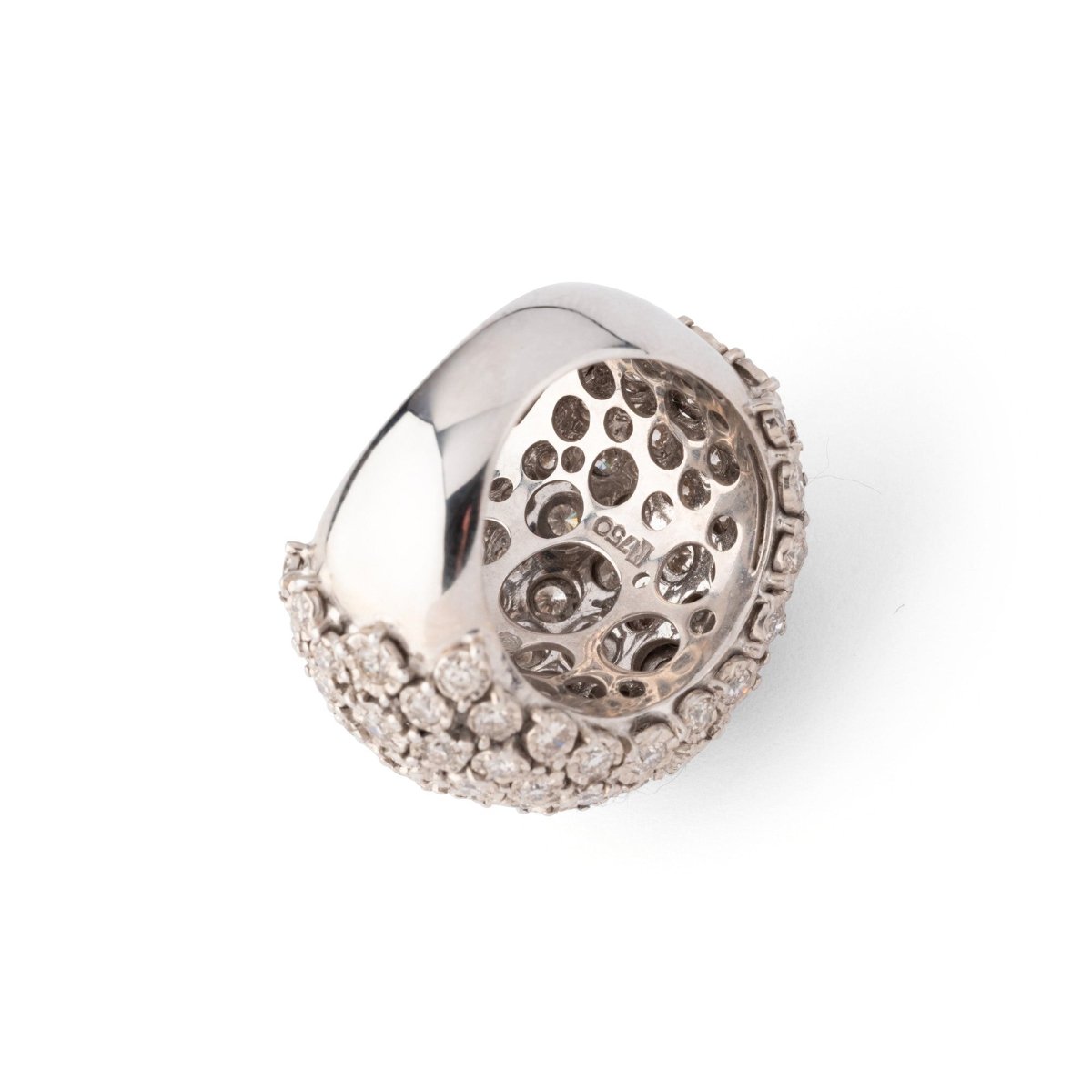 Bague Boule Cocktail en or blanc et diamants - Castafiore