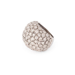 Bague Boule Cocktail en or blanc et diamants - Castafiore