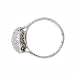 Bague boule en platine, or blanc et diamants - Castafiore