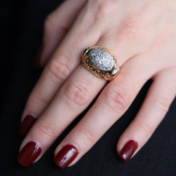 Bague Boule Or rose Diamant - Castafiore