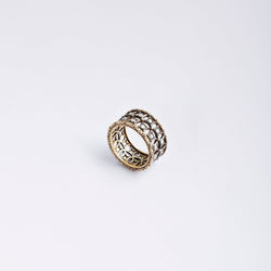 Bague BUCCELLATI en or gris et diamants taille rose - Castafiore